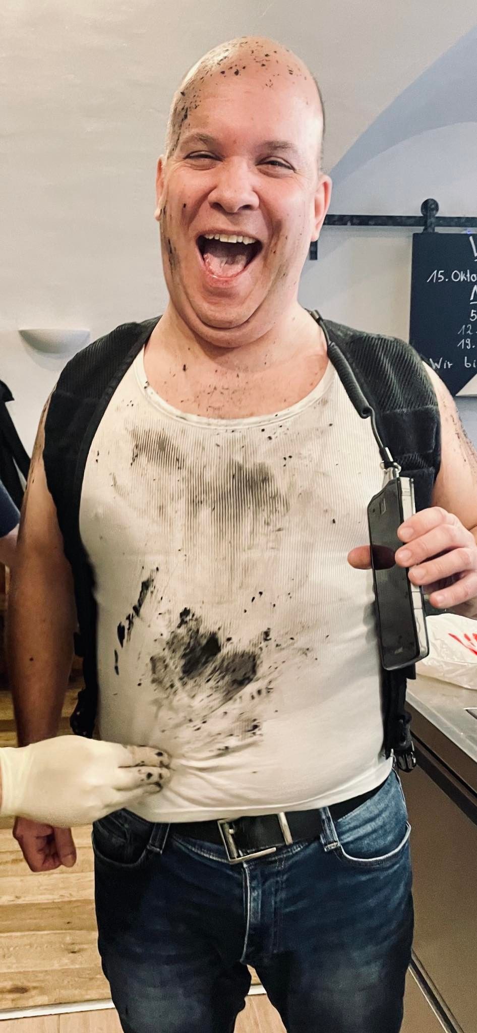 Der Chef de Rang hatte sichtlich Spaß beim Fotoshooting.