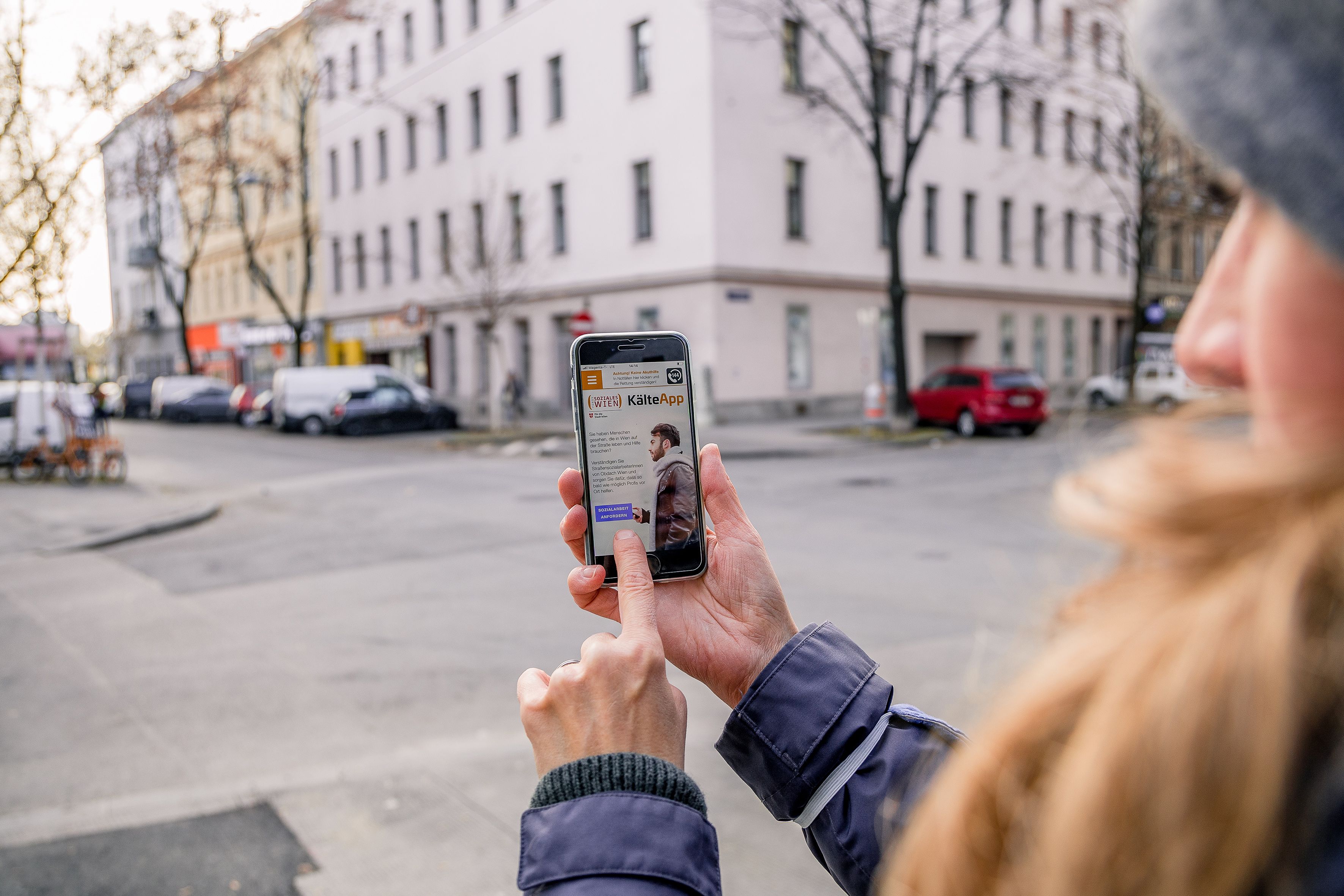 Mit der Kälte-App kann man im Winter Leben retten.