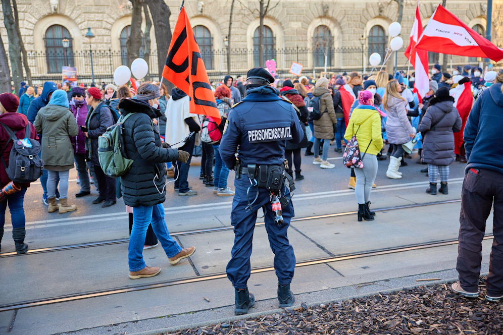 Symbolbild: Immer wieder kommt es in Österreich zu Demonstrationen gegen die Covid-Maßnahmen.