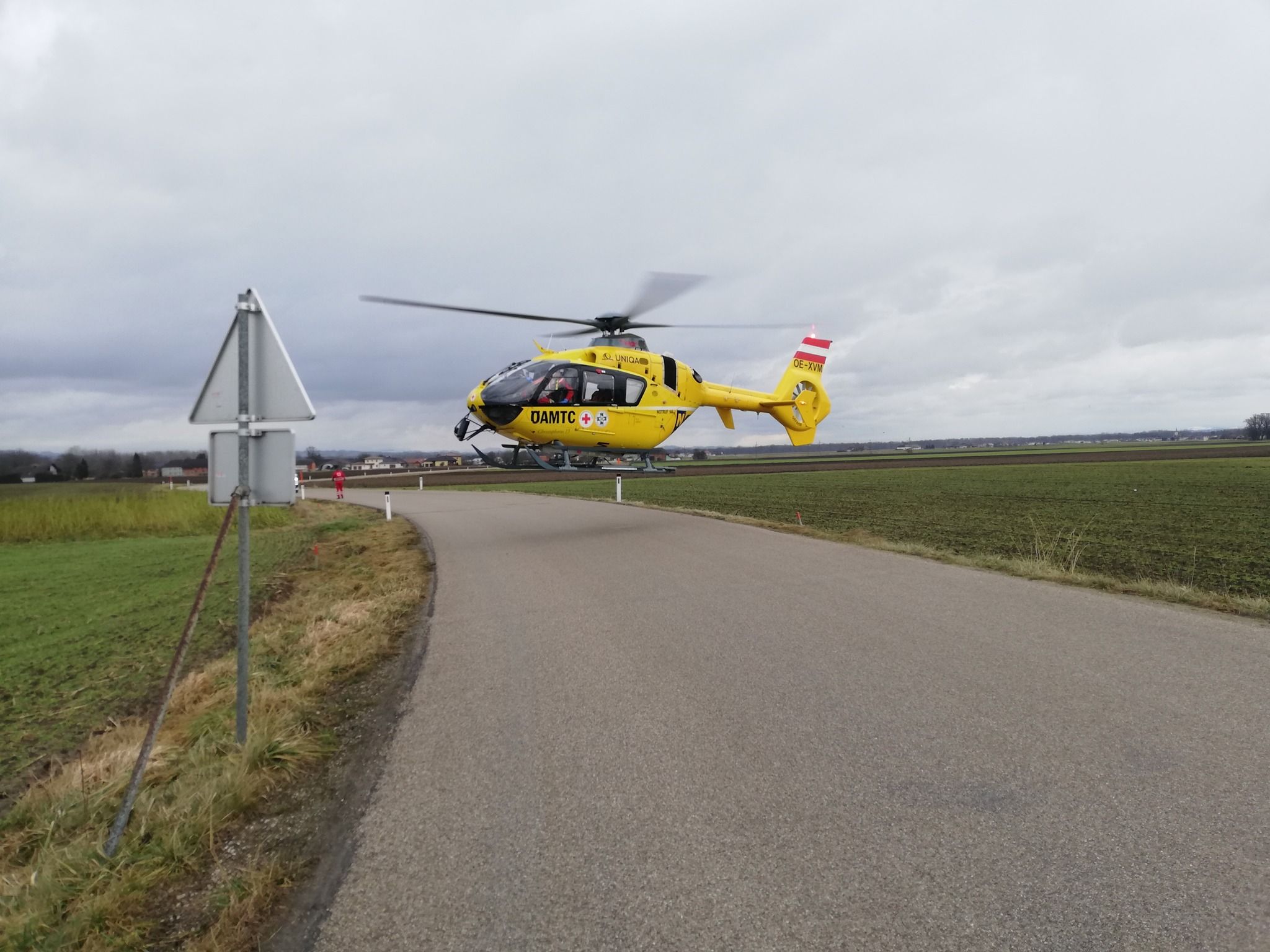 Der Notarzthubschrauber war im Einsatz.