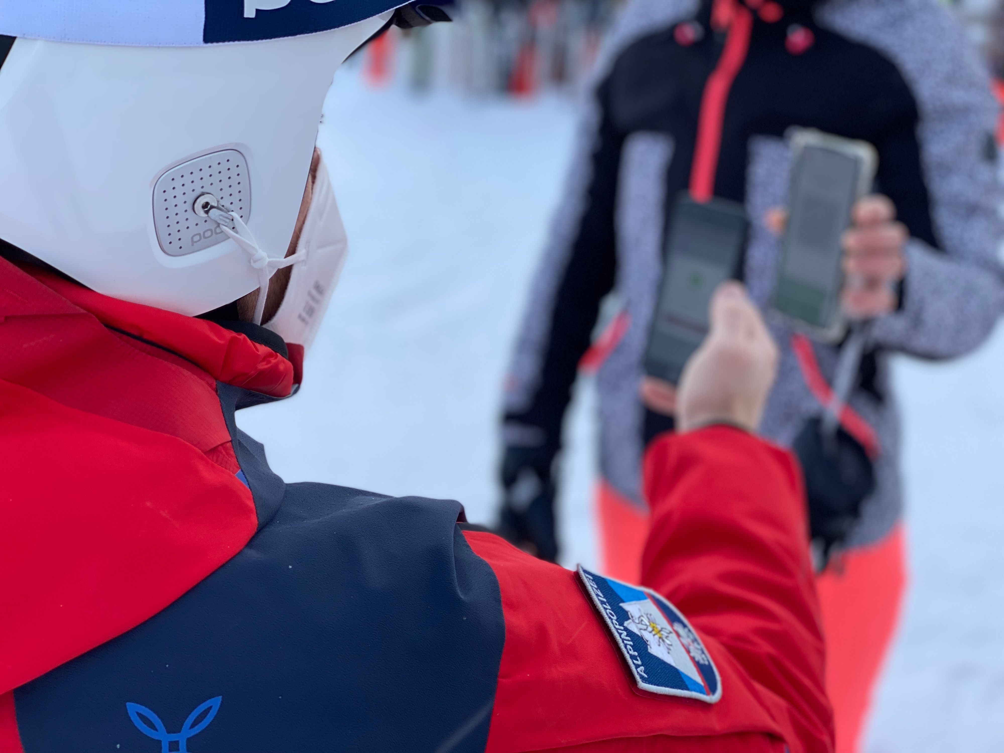 Corona-Kontrolle in Skiegebieten.