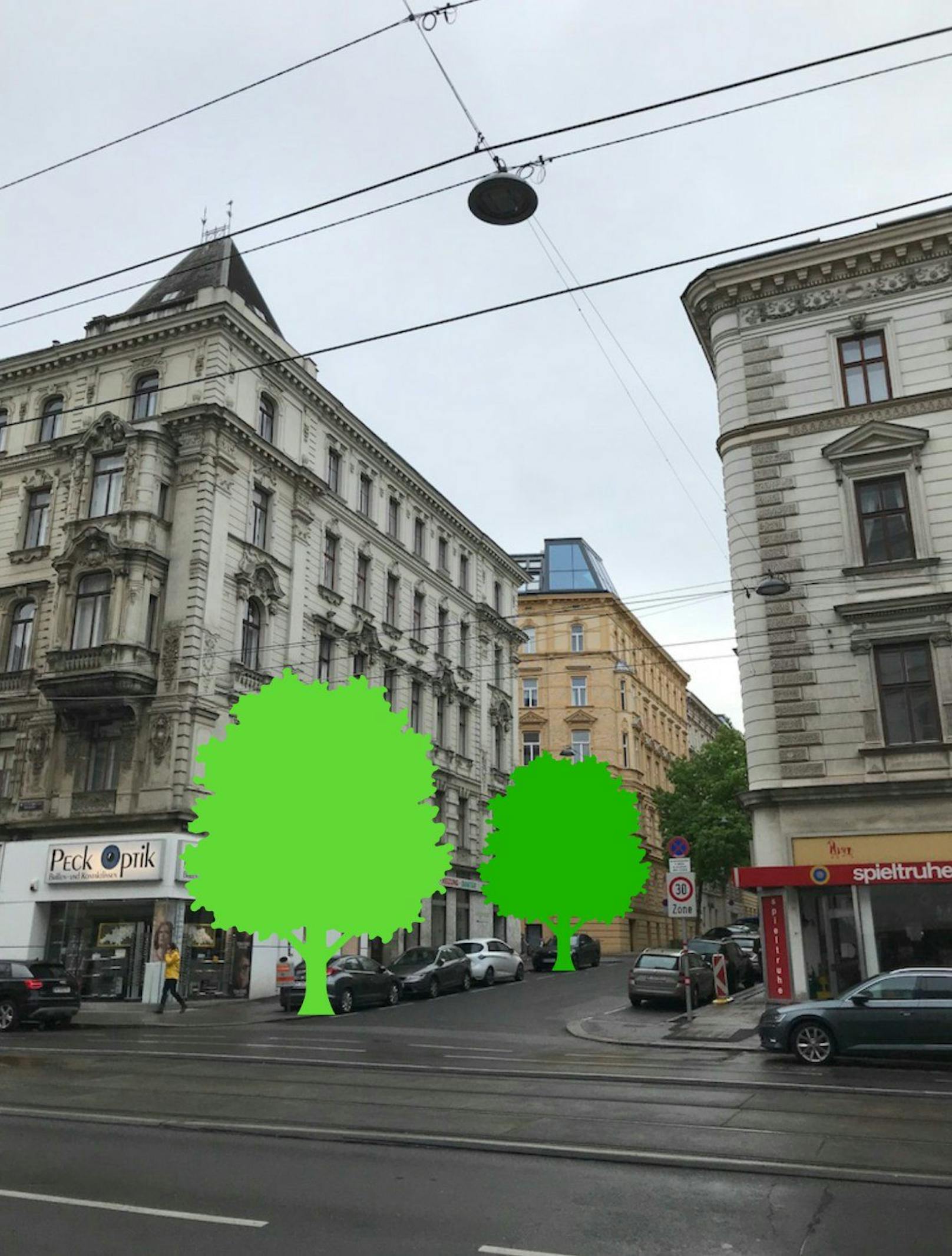 Vorgesehen sind auch Bäume für die Bleichergasse und Fuchsthallergasse.