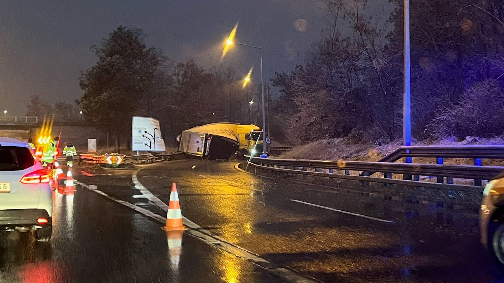 Schwerer Unfall bei der Autobahnabfahrt Perchtoldsdorf