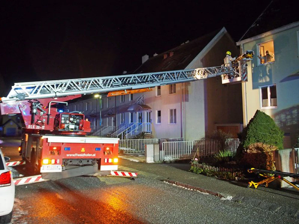 Die Feuerwehr im Einsatz.