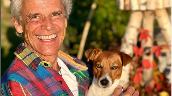 Thomas Brezina und sein Hund "Joppy".