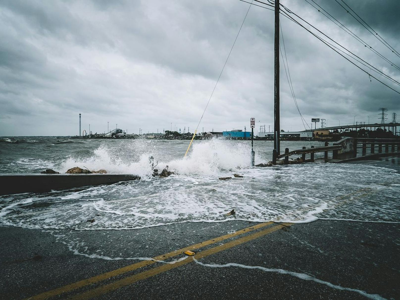 Hurrikan Harvey hinterließ&nbsp;in Kemah (Texas, USA) eine Spur der Verwüstung. Extremereignisse nehmen in Zeiten der Klimakrise weiter zu.