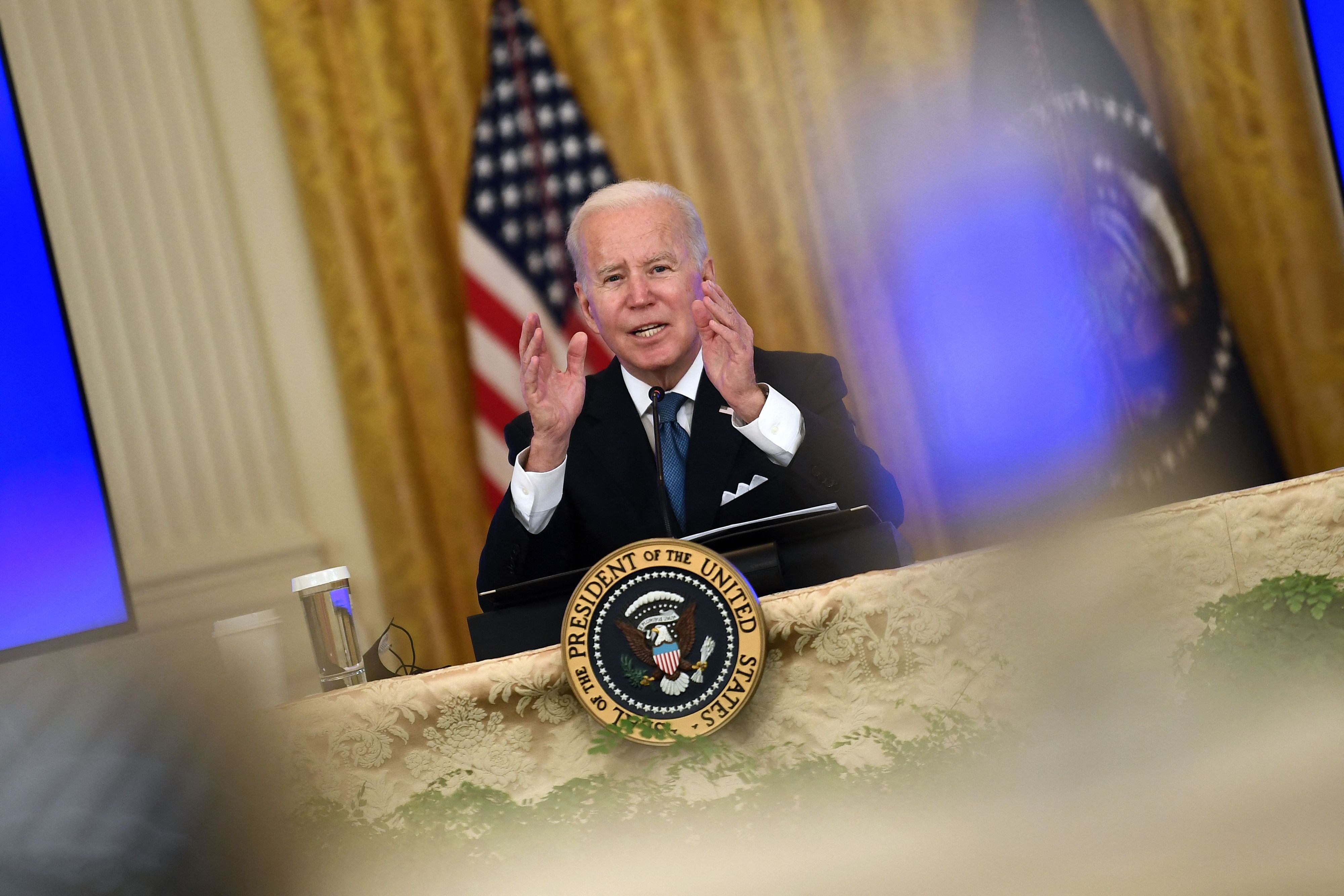 US-Präsident Joe Biden bei der Pressekonferenz im Weißen Haus.