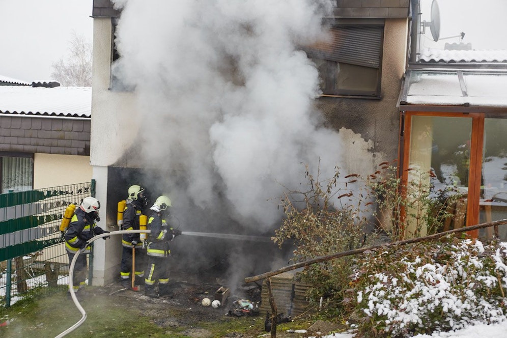 Bilder vom Löscheinsatz.