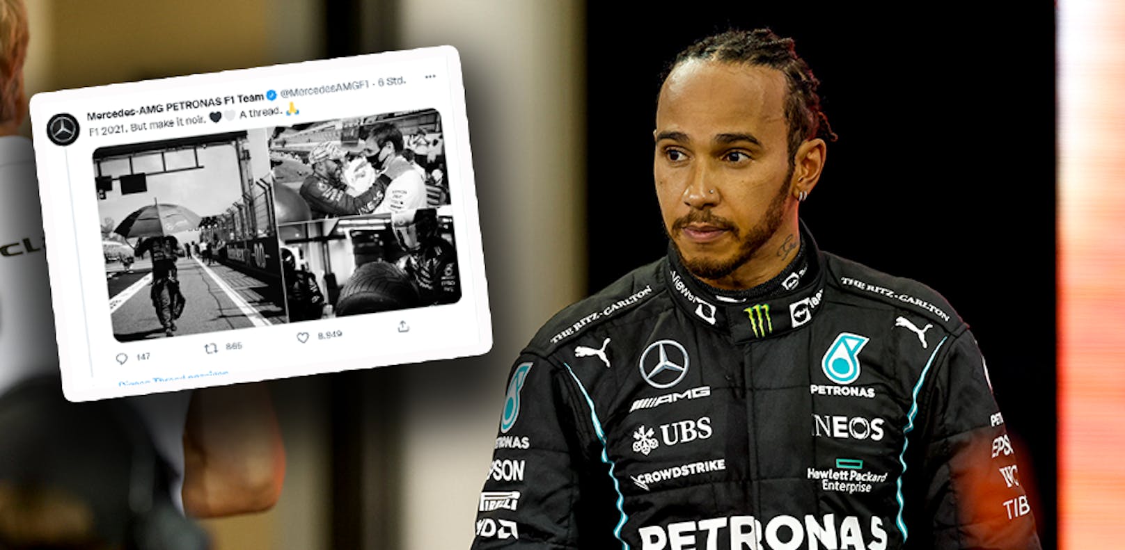 Dieses Posting heizt die Gerüchte um einen Rücktritt von Lewis Hamilton wieder an. 