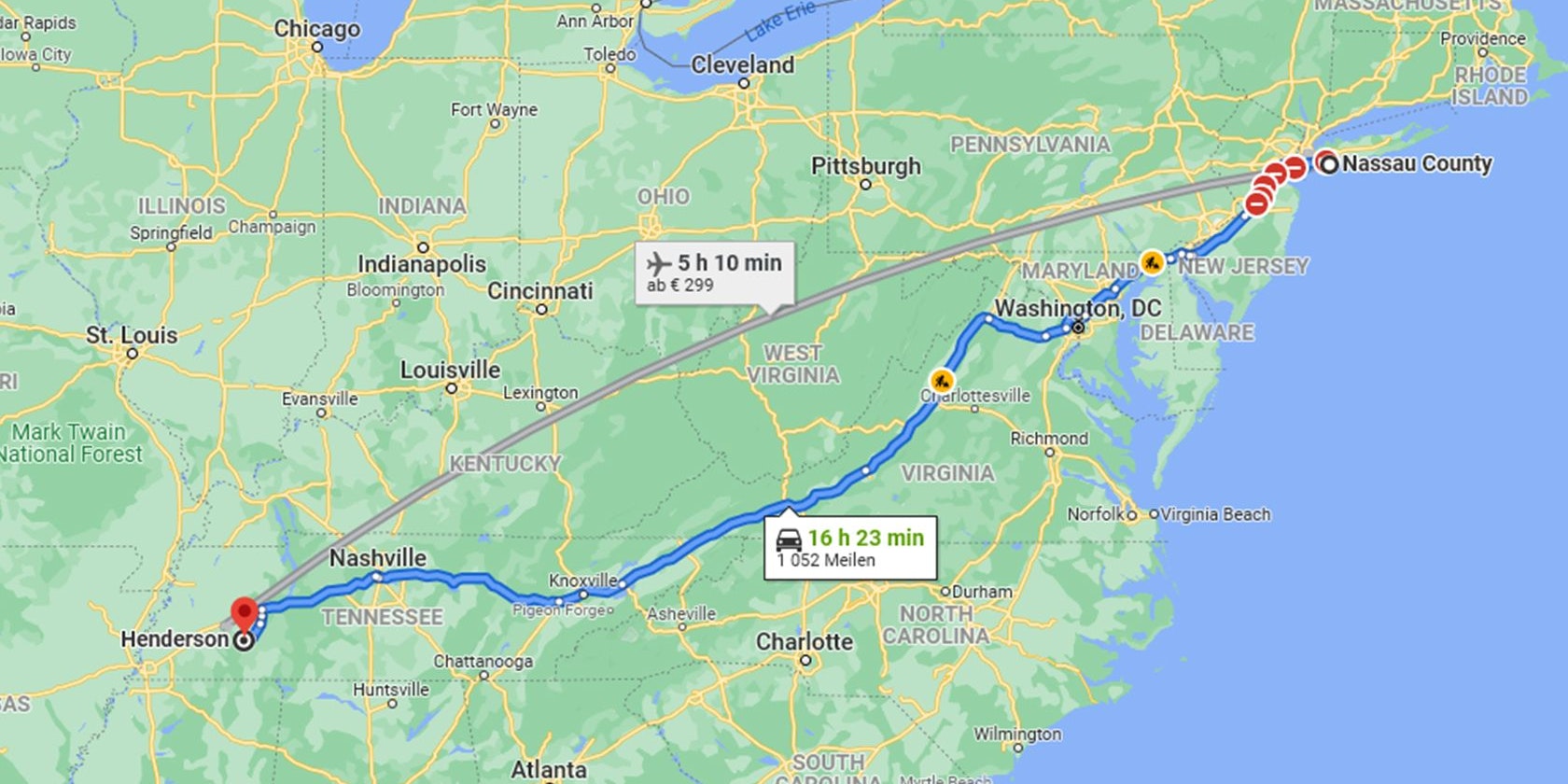 Diese Strecke hatte die englische Bulldogge zurück gelegt. 