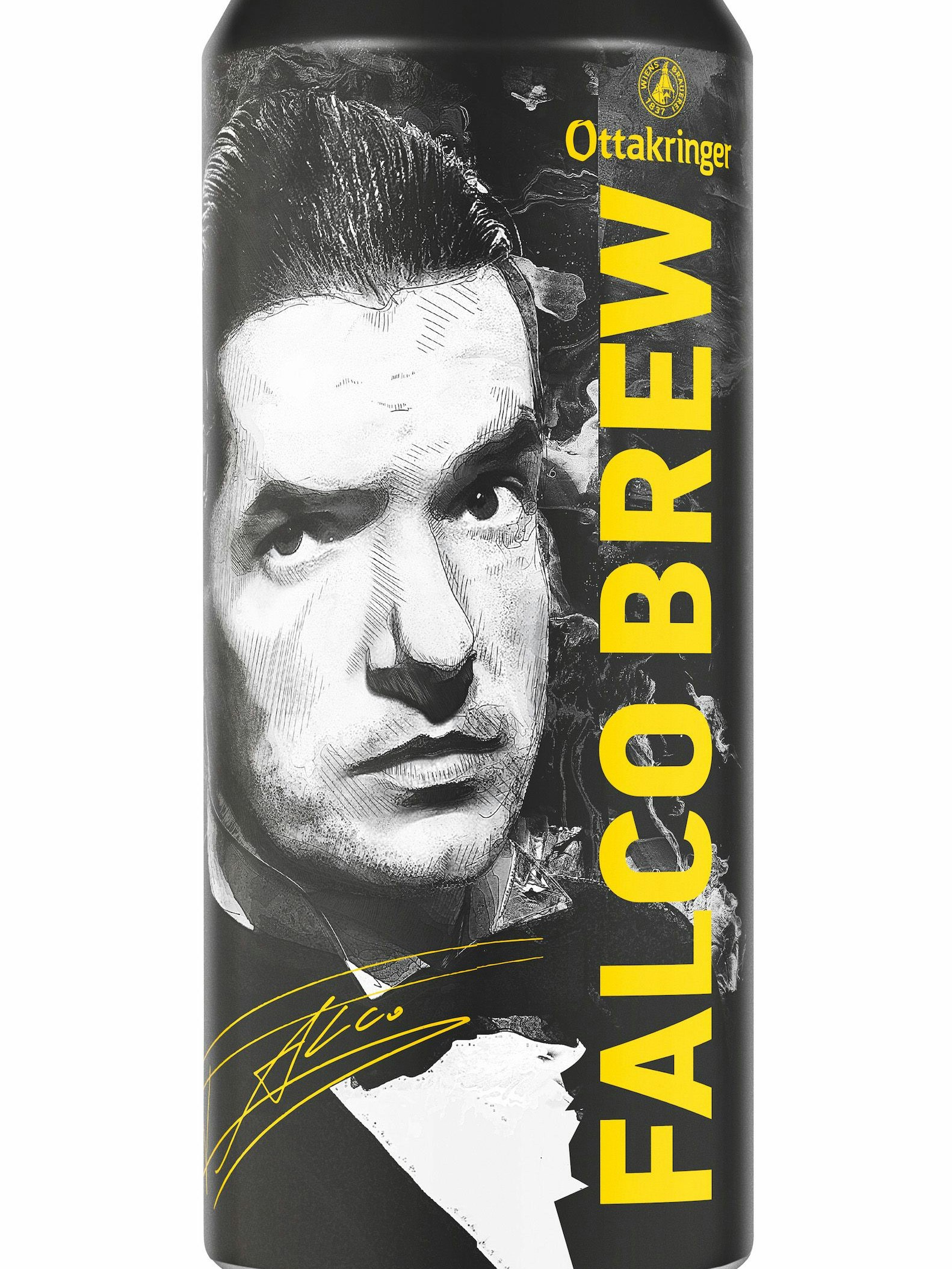 Das Konterfei des Künstlers ist nun auf einer Sonderedition der Ottakringer-Bierdose zu sehen.