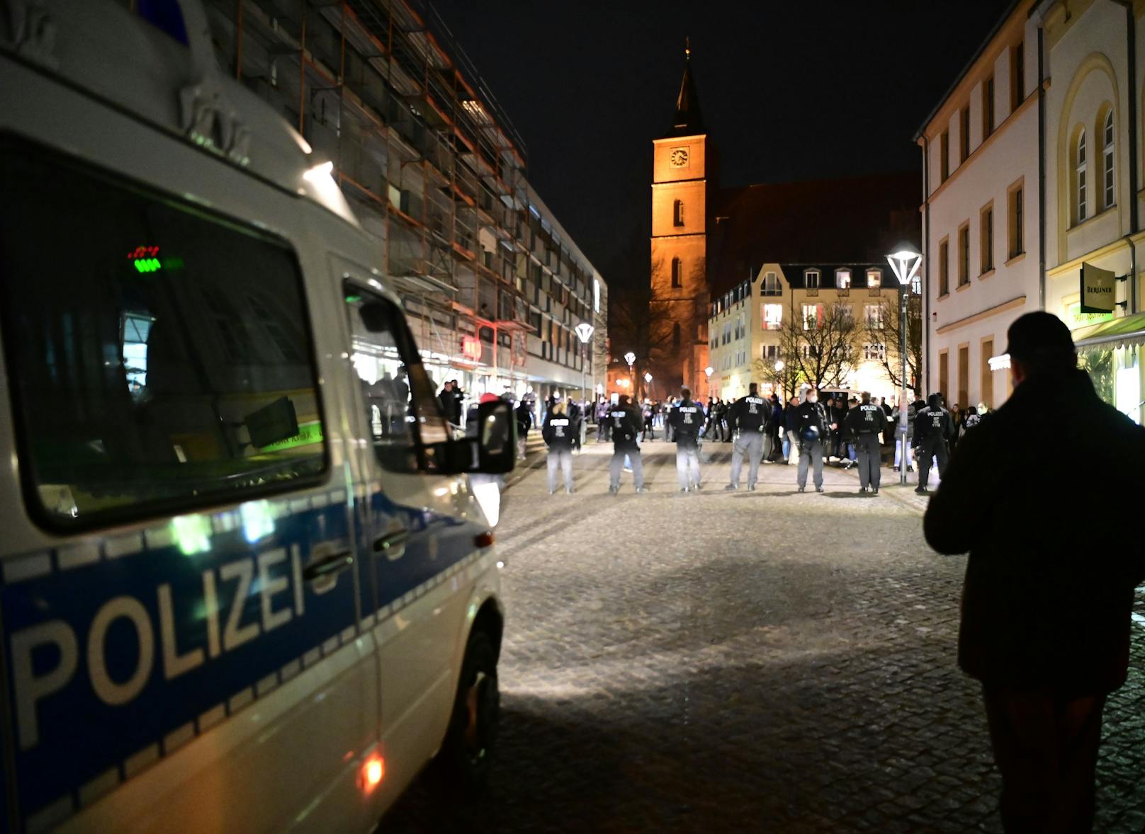 Bilder der Corona-Demo in Bernau bei Berlin (D) am 24. Jänner 2021.