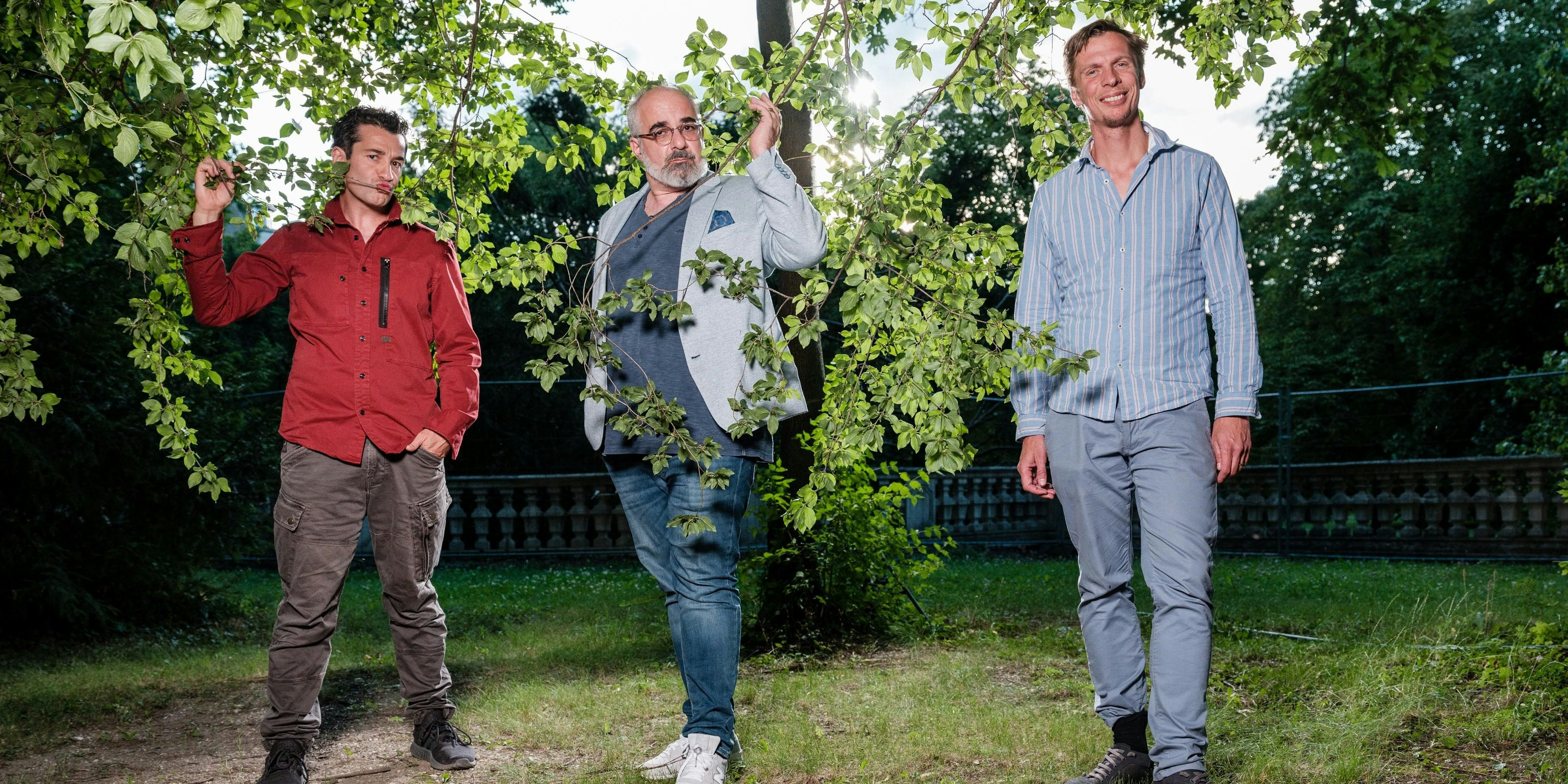 Omar Sarsam, Michael Niavarani und Klaus Eckel