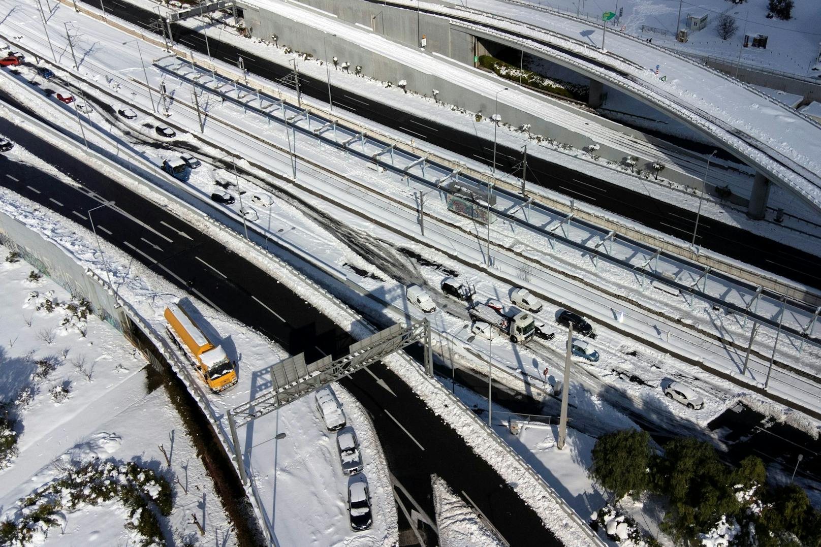 Schnee ist in Griechenland ein vergleichsweise seltenes Phänomen.&nbsp;