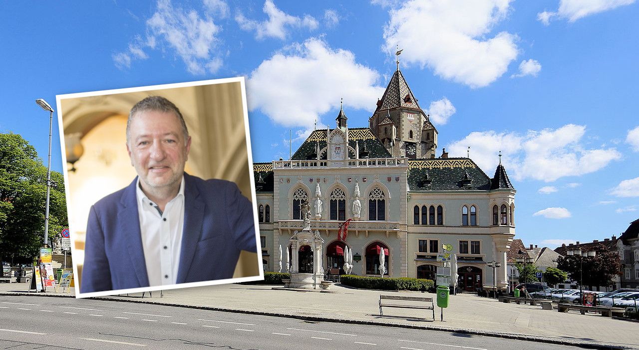 Manhart und das Rathaus in Korneuburg.