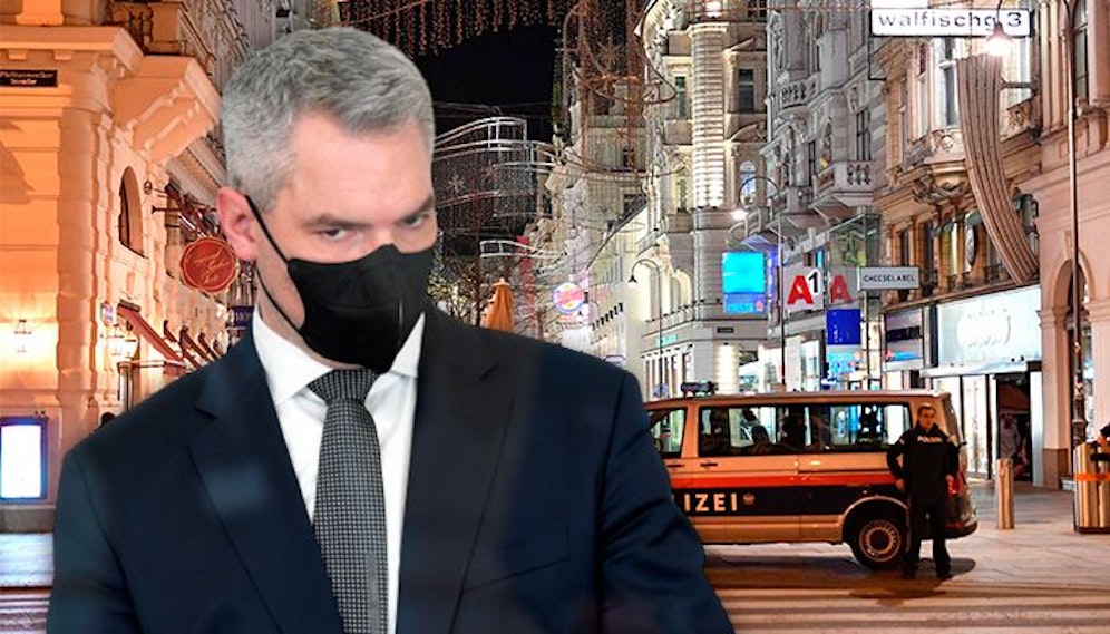 Karl Nehammer sagte ein Ende der Ausgangsregelung an.