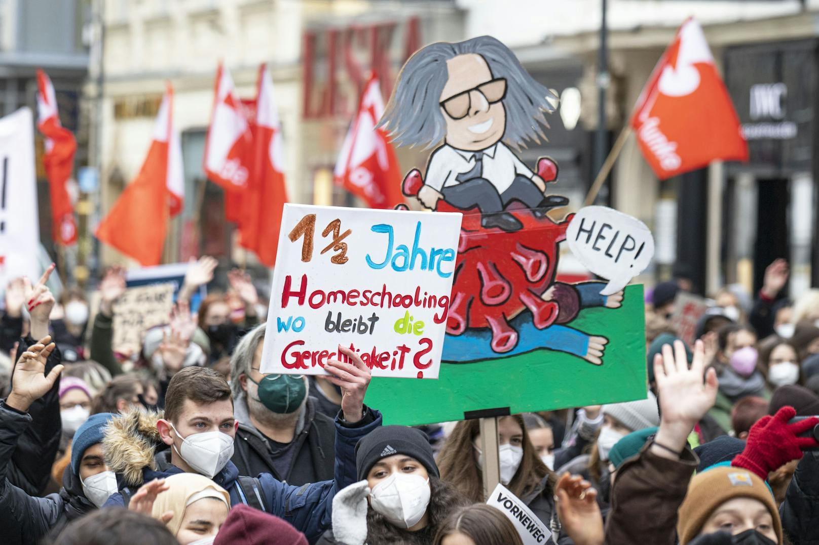 Am Mittwoch fanden österreichweit Schul-Protestete statt.