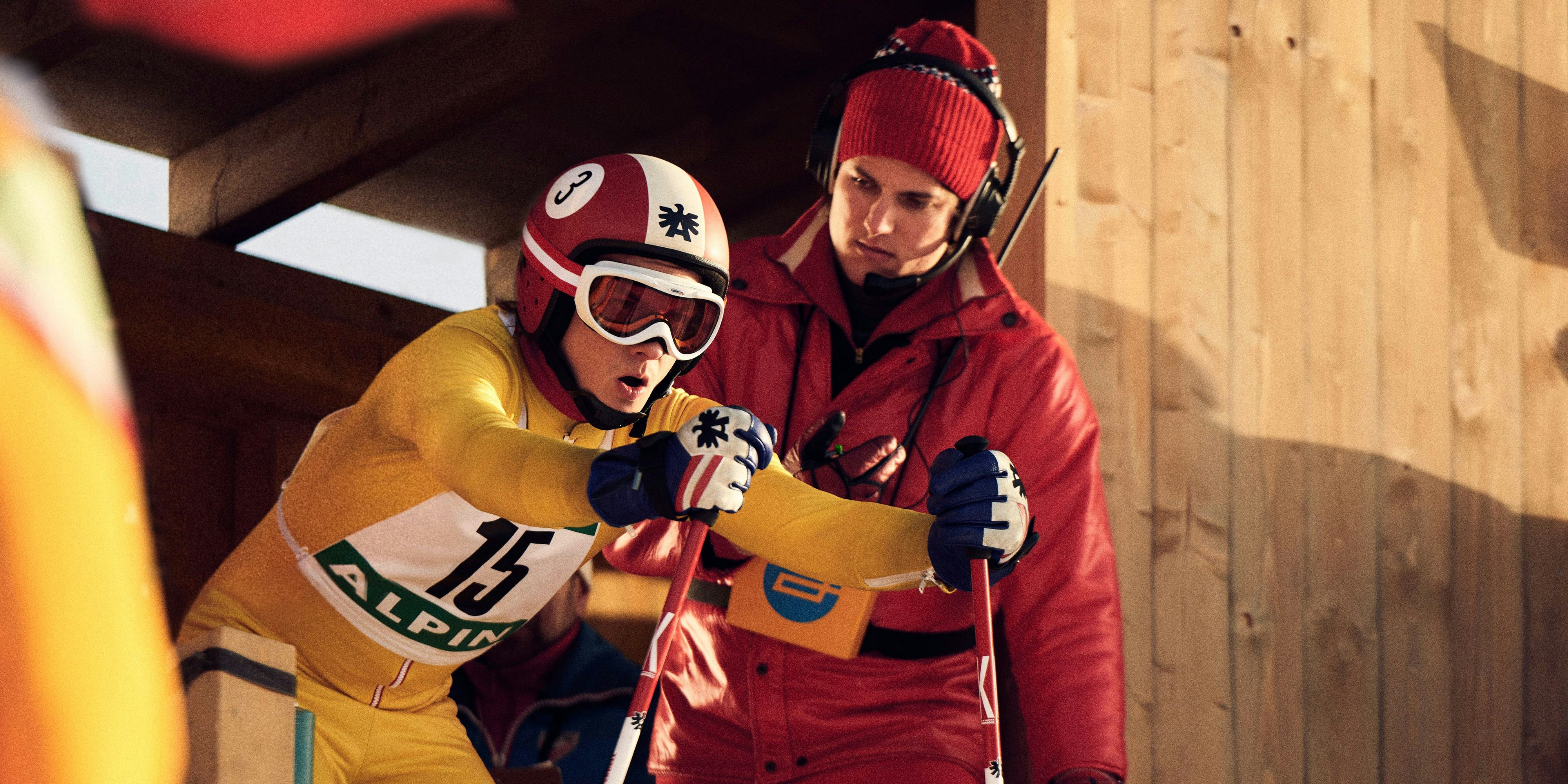 Julian Waldner als  Franz Klammer,  hier vor der Fahrt  zu Olympia-Gold  1967 in Innsbruck