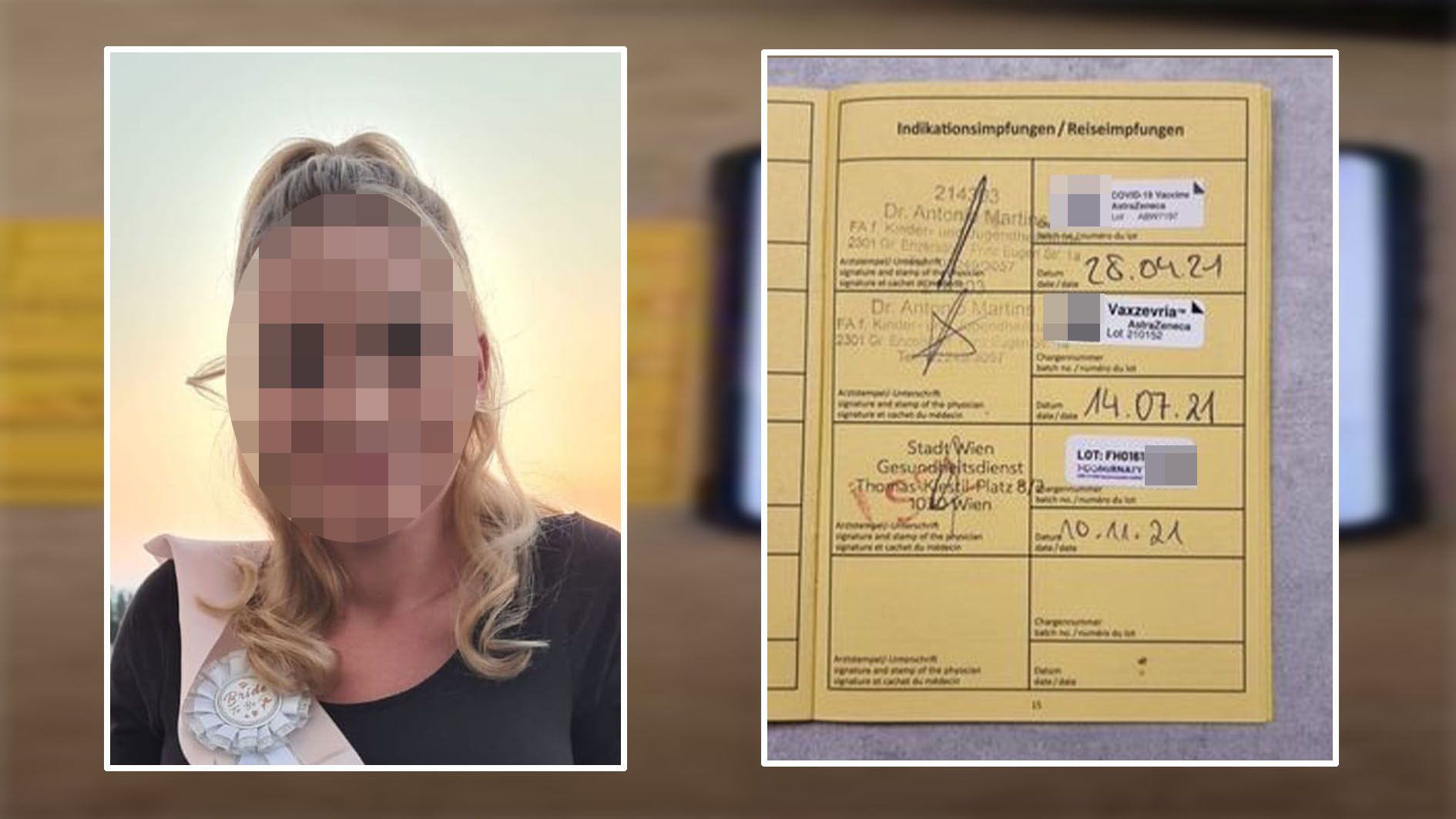 Weil sie sich zu früh den Booster Stich geholt hat, bekommt sie nun keinen grünen Pass