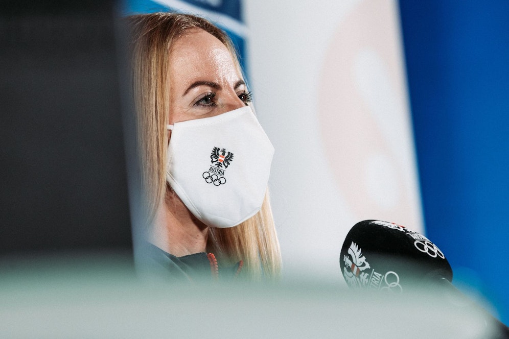 Auch Teresa Stadlober reiste nicht im Flieger nach Peking. 