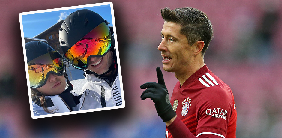Robert Lewandowski macht Ski-Urlaub. 