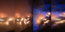 Meterhohe Flammen in Hernals – Autos brennen völlig aus