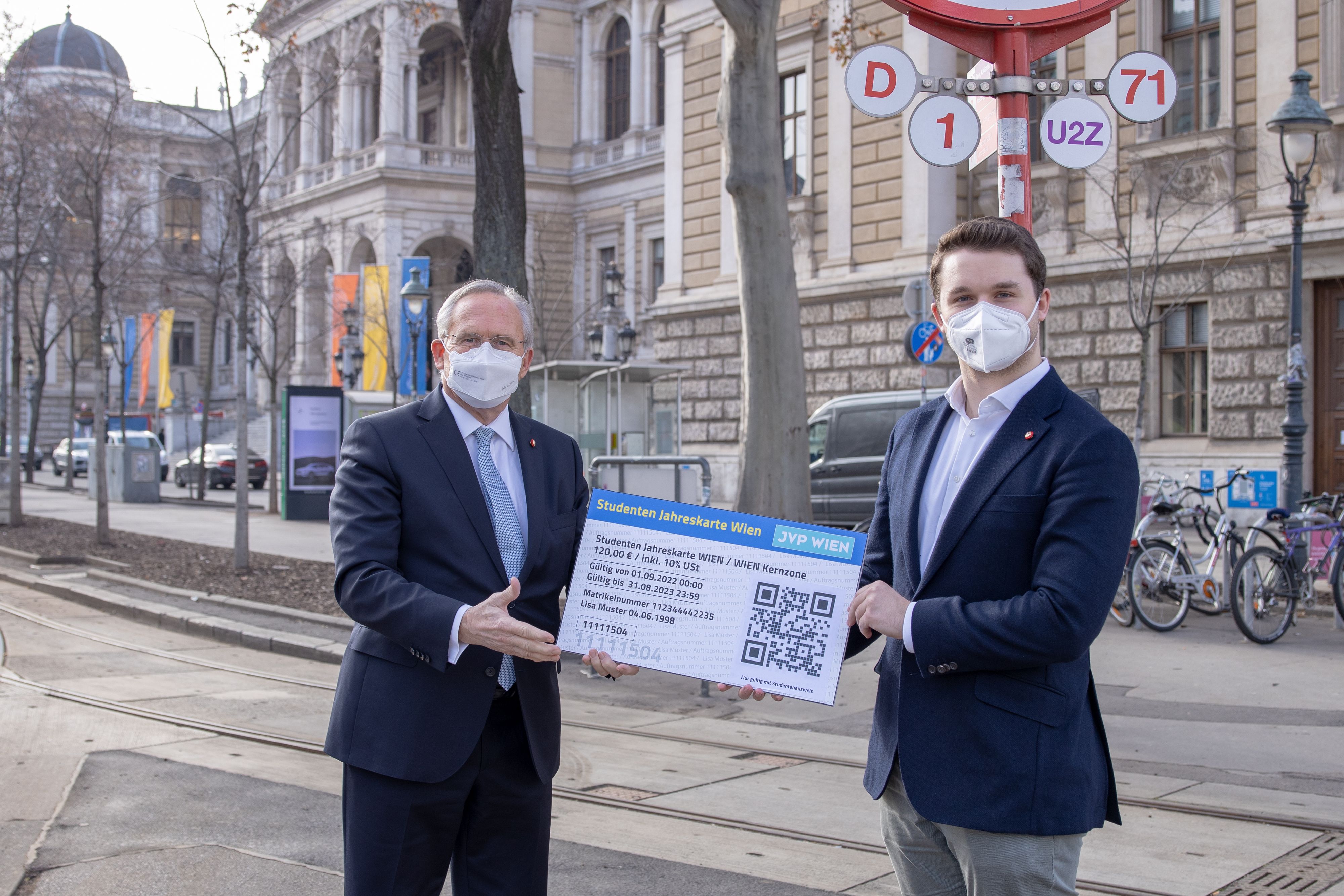 ÖVP Wien-Chef Karl Mahrer und Bildungssprecher Harald Zierfuss fordert Öffi-Jahresticket für Studenten