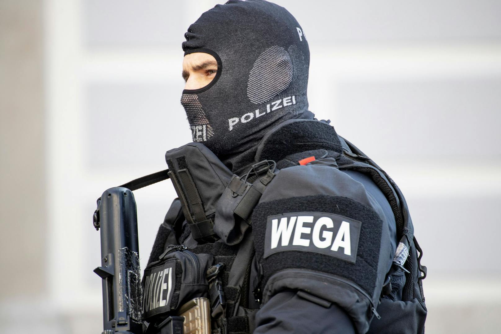 Ein WEGA-Polizist in Wien. (Symbolbild)