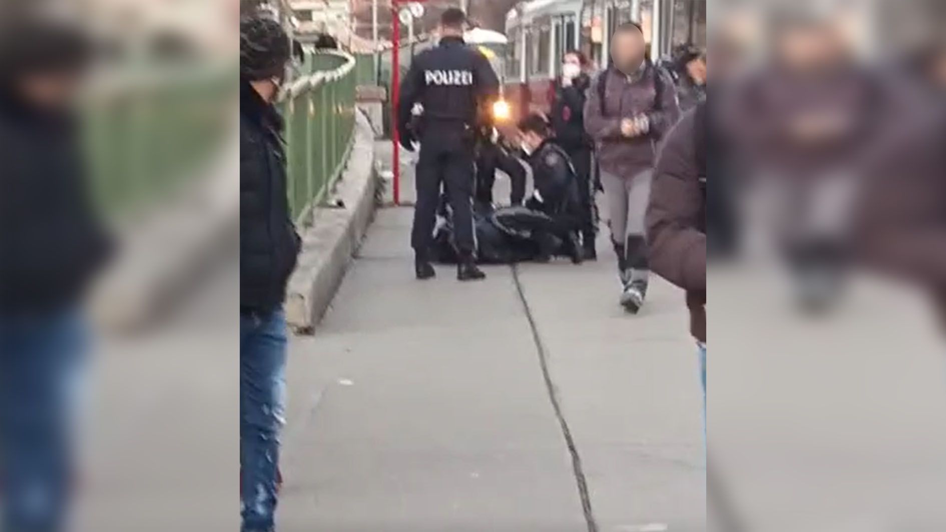 Dramatische Szenen bei der Straßenbahnstation Knöllgasse
