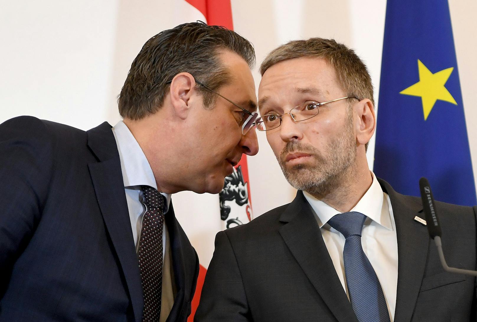 Ex-FPÖ-Chef Heinz-Christian Strache und FPÖ-Chef Herbert Kickl: 2019 noch gemeinsam in der Regierung.