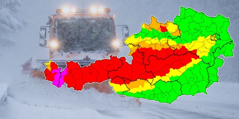 Schnee-Alarm in Österreich