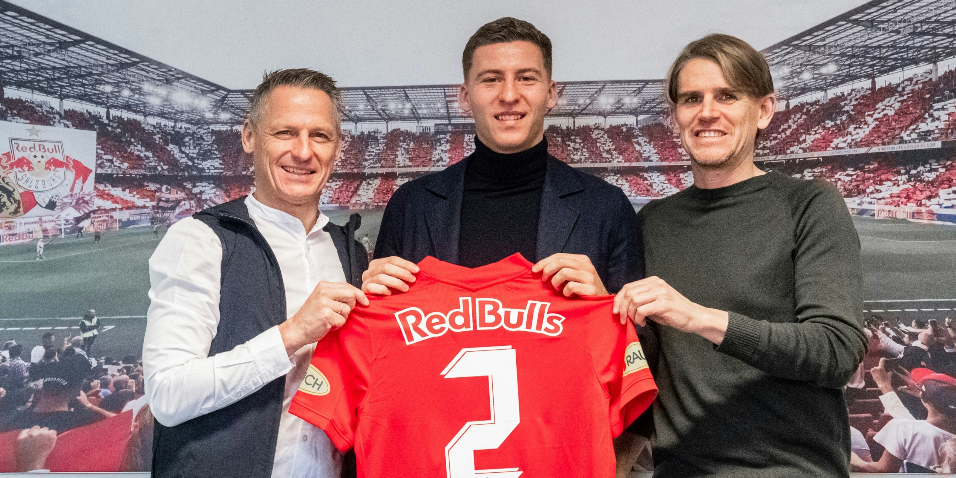 Ignace Van der Brempt mit Stephan Reiter (l.) und Christoph Freund