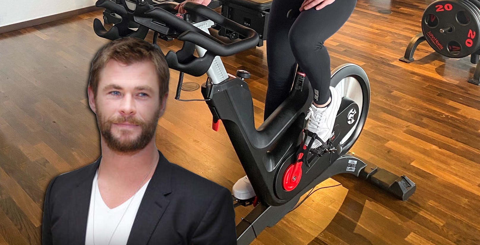 Chris Hemsworth und das Bike von John Harris.