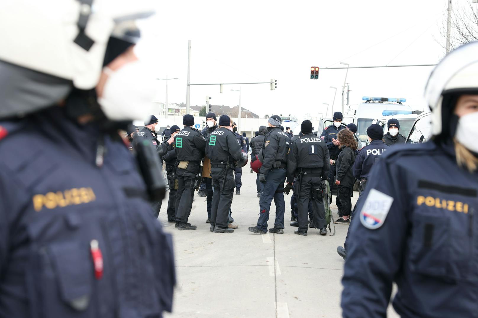 Riesiger Polizei-Einsatz in der Wiener Donaustadt