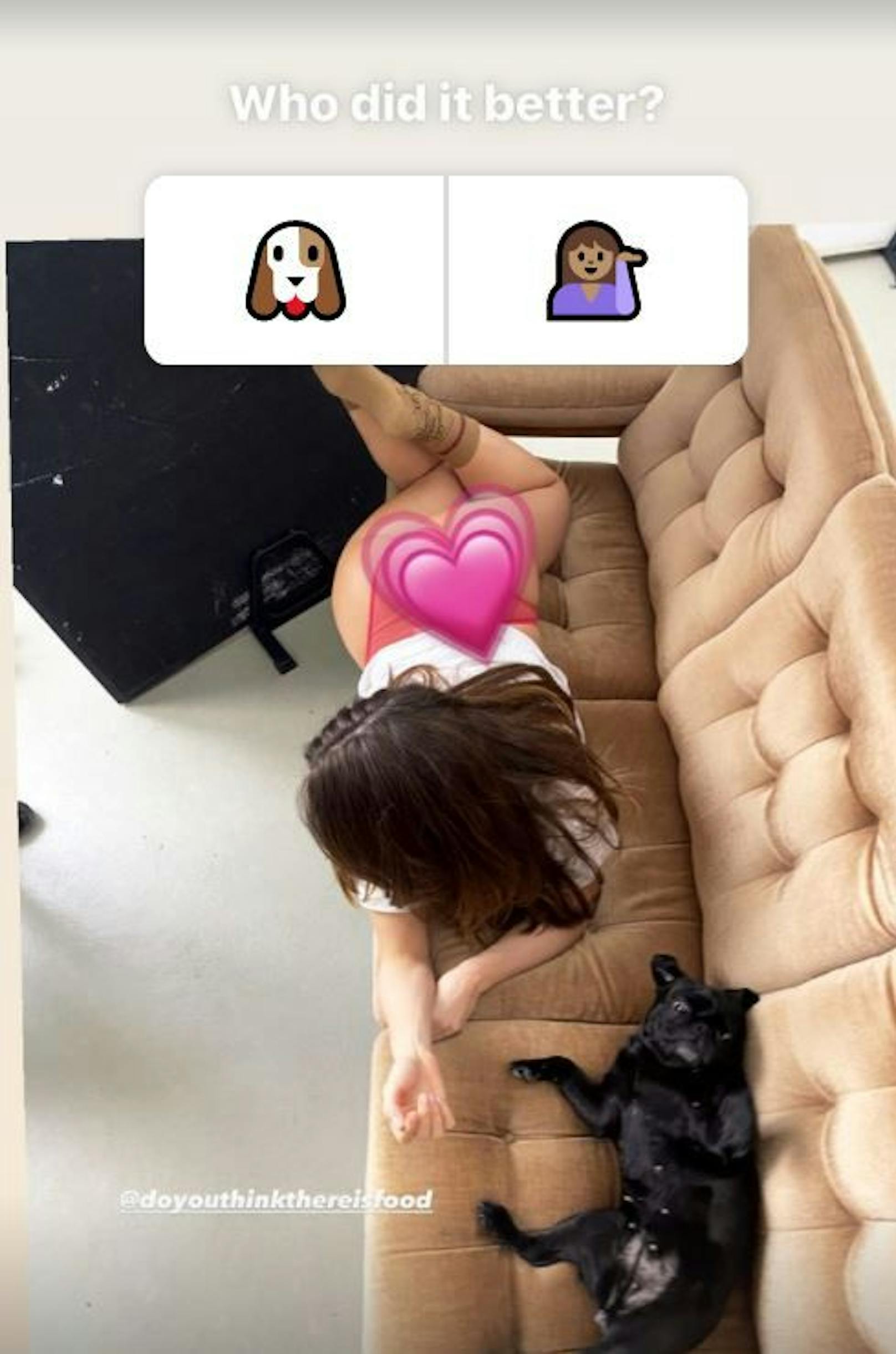 Foto-Challenge mit Bulldogge: "Wer macht es besser?", fragt <strong>Vanessa Mai</strong> ihre Instagram-Community.
