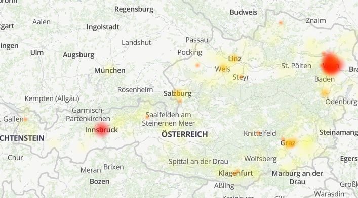 In Innsbruck und Wien soll es sogar zu Totalausfällen gekommen sein.