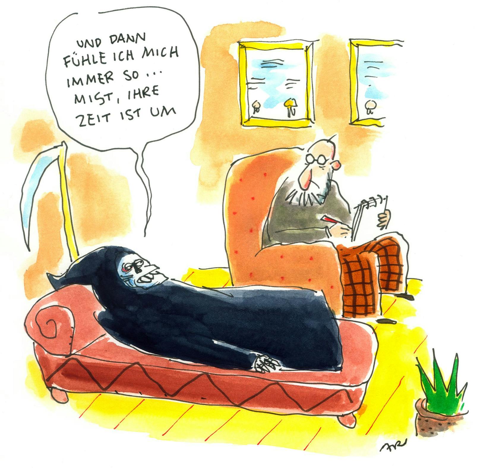 "Der Tod ist a Wiener" - und landet bei Freud auf der Couch.