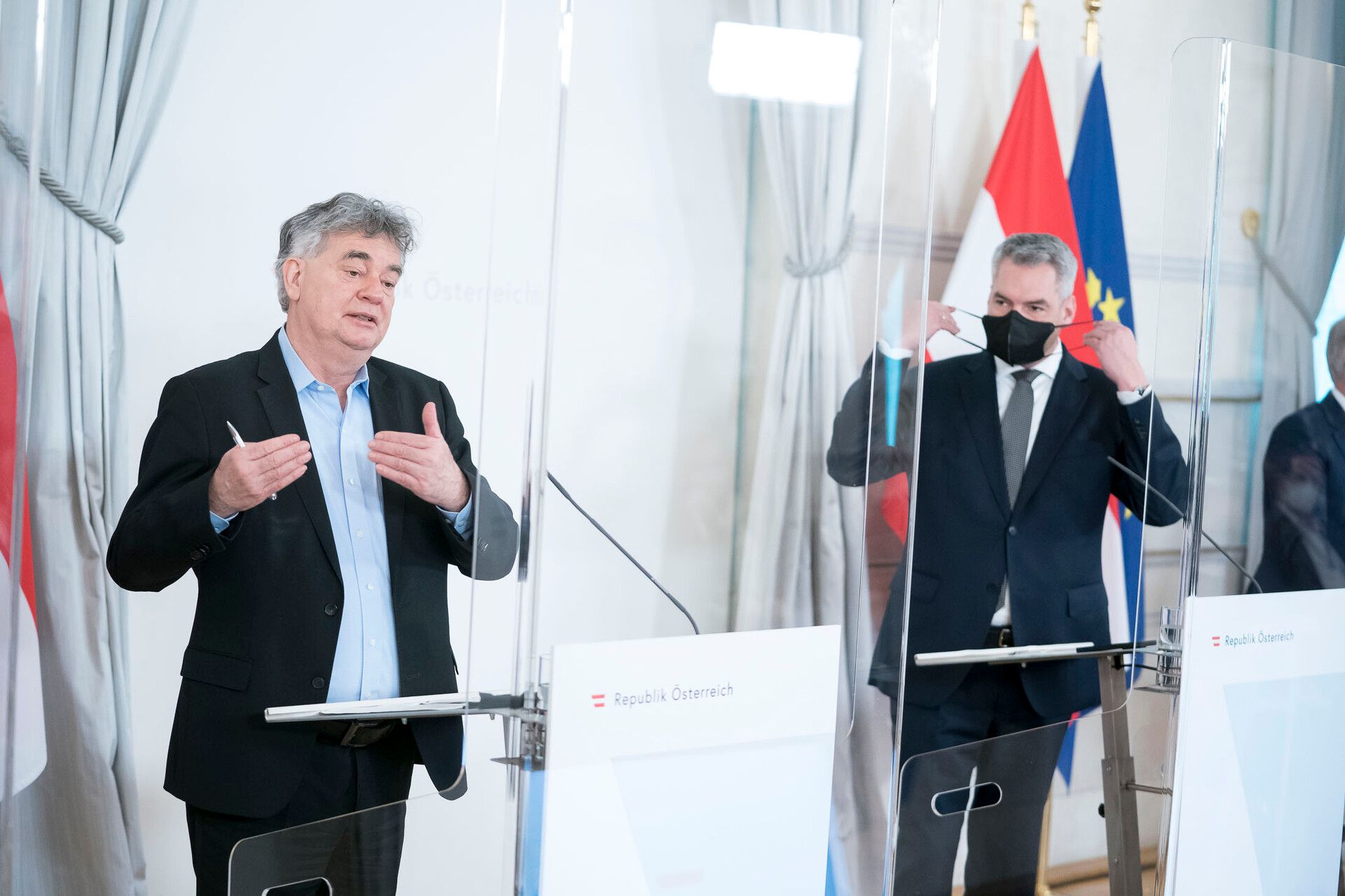 Werner Kogler und Karl Nehammer sind beide gegen weitere Sideletter in der Regierung – wirklich einig sind sie sich trotzdem nicht.