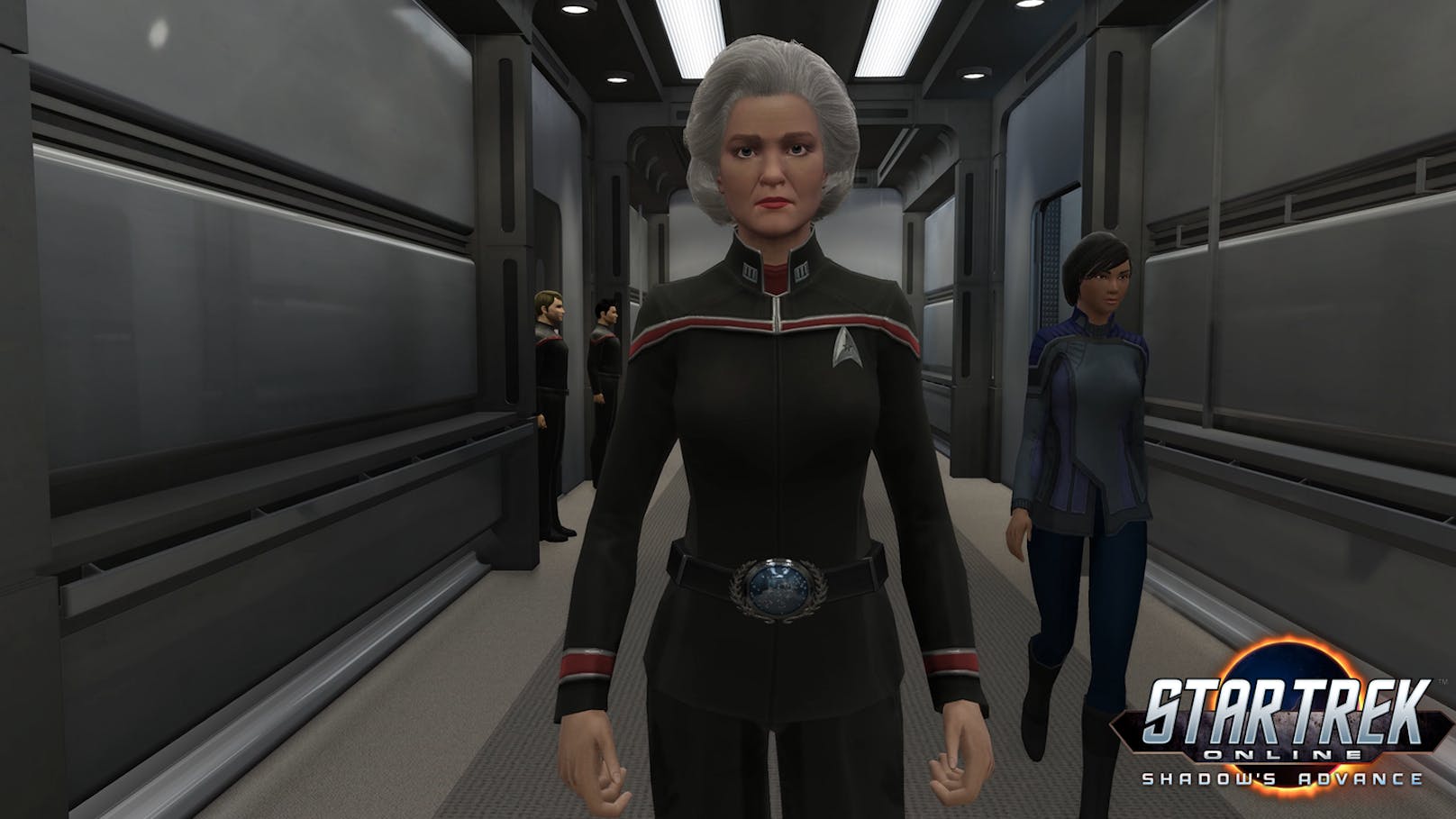 Captain Janeway aus "Star Trek: Voyager" hat ihren ersten Auftritt im Spiel "Star Trek Online: Shadow’s Advance".