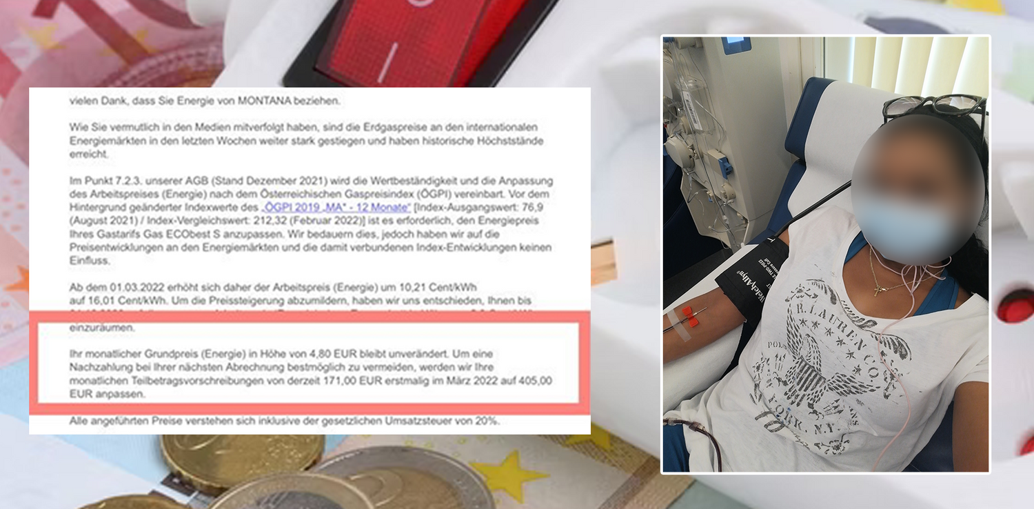 Die Stromrechnung einer Wiener Mutter soll sich vervierfachen.