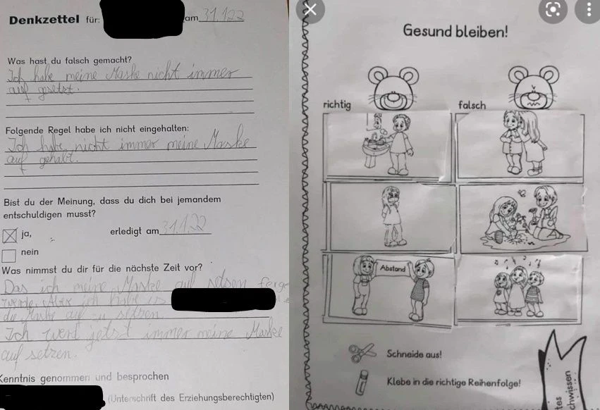 Dieser Denkzettel verärgert die Mutter von zwei Kindern.