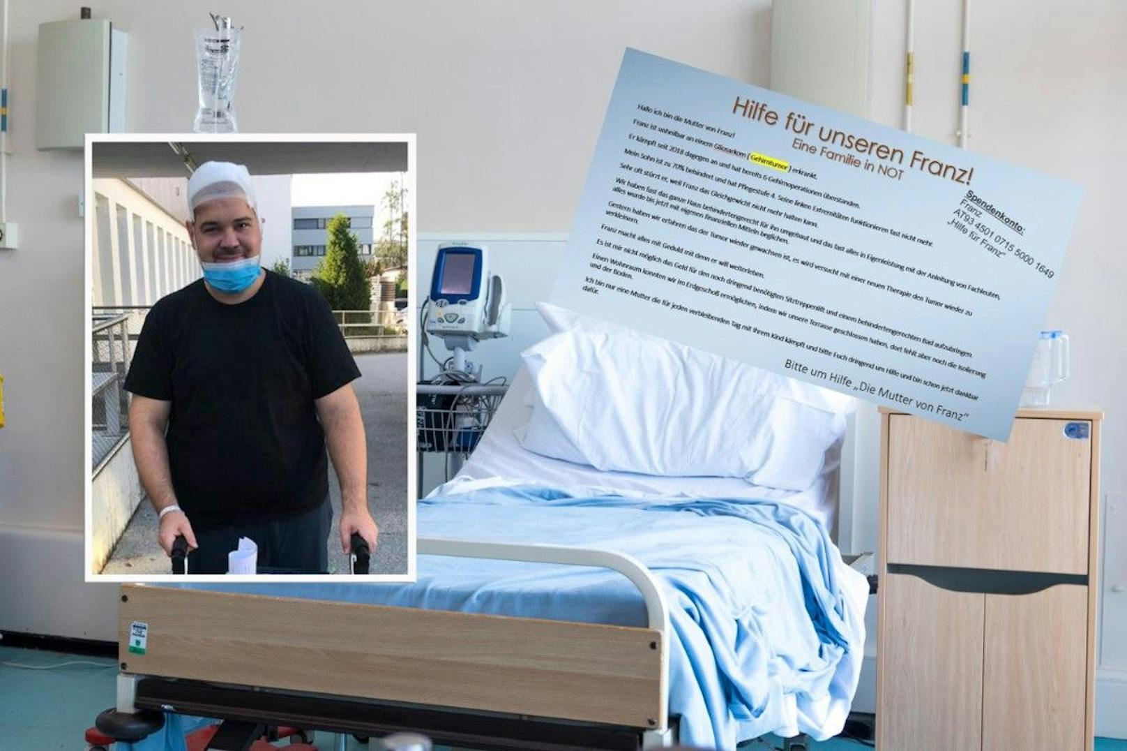2018 wurde bei Franz M. (35) ein bösartiger Hirntumor diagnostiziert. Seitdem wurde er sechs Mal operiert.