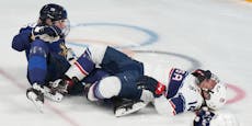 Schwere Verletzung bei erstem Olympia-Eishockeyspiel