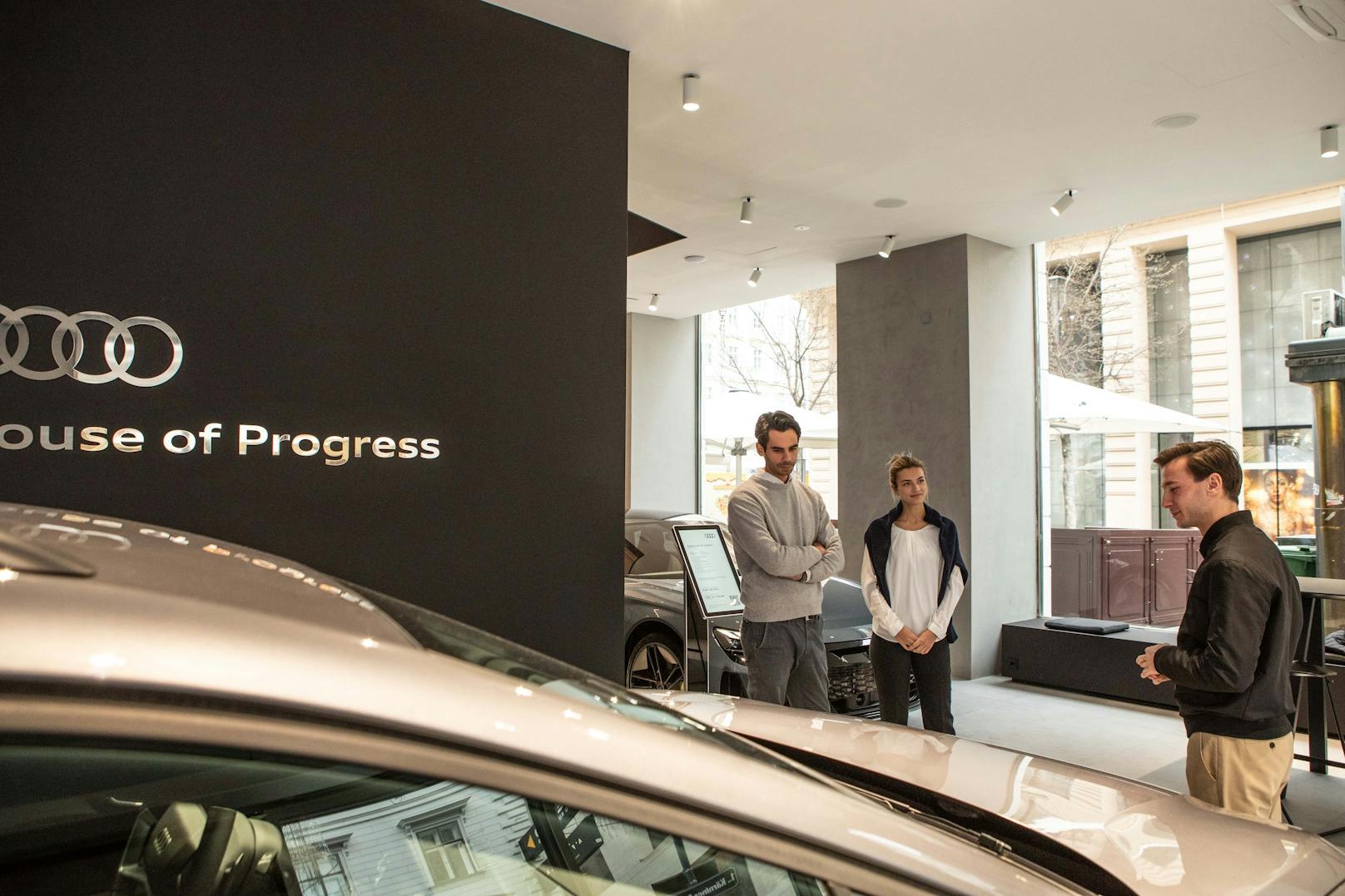Das "Audi house of progress" als Mekka für E-Mobilität, intelligente Ladeinfrastruktur und Energiemanagement.