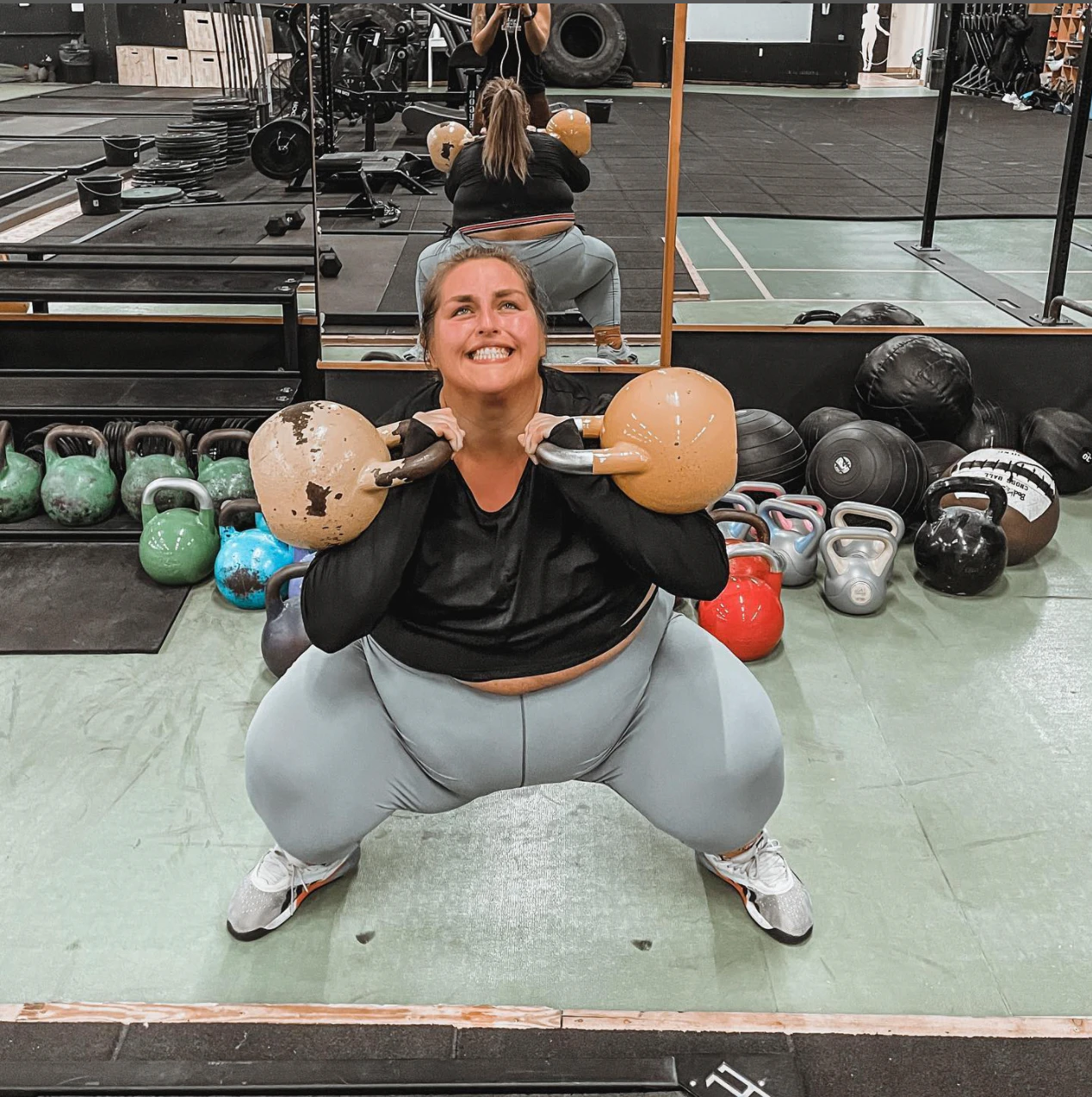 Kathi macht fünf Mal die Woche Krafttraining: "Ich hab richtig Freude dabei".