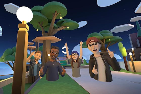 In Horizon Worlds können Nutzer und Nutzerinnen mit einer VR-Brille miteinander interagieren.