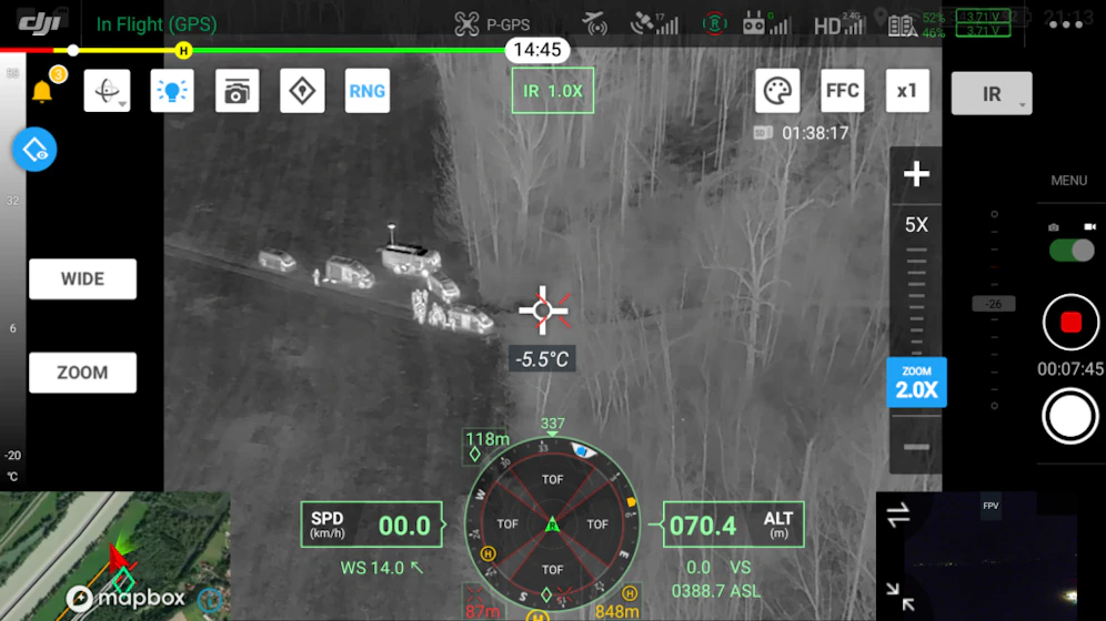 Bei diesem Einsatz mit einer Drohne in Ried konnte die vermisste Person gefunden werden.