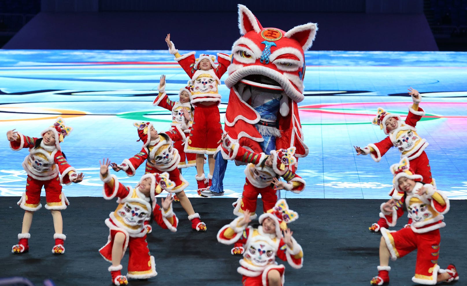 Die Eröffnungsfeier der Olympischen Spiele in Peking. 