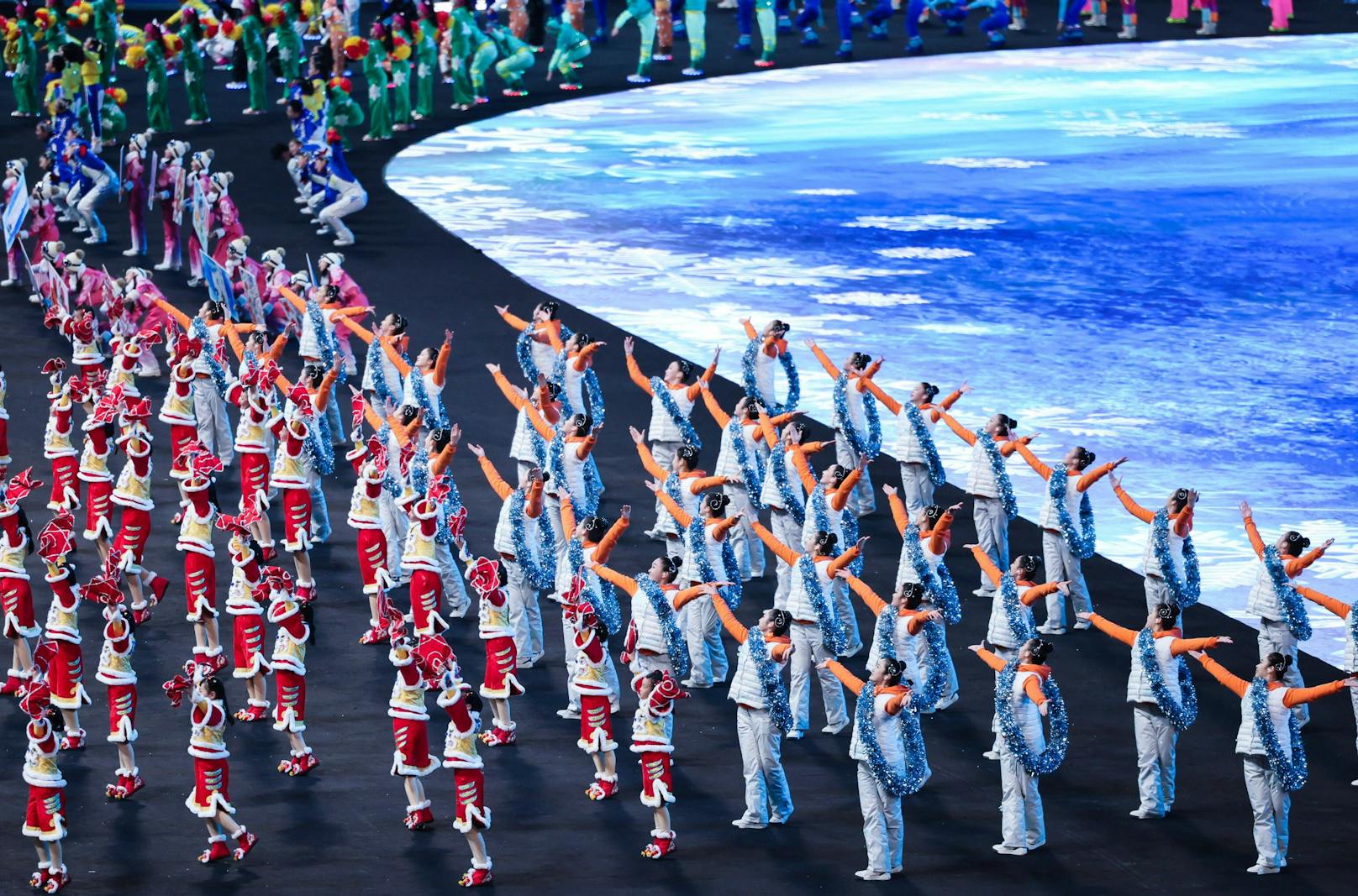 Die Eröffnungsfeier der Olympischen Spiele in Peking. 