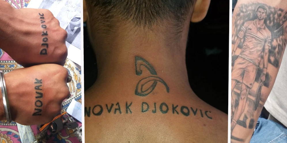 Ein Fan lässt sich sein Idol mit mehreren Tattoos auf seinem Körper verewigen.